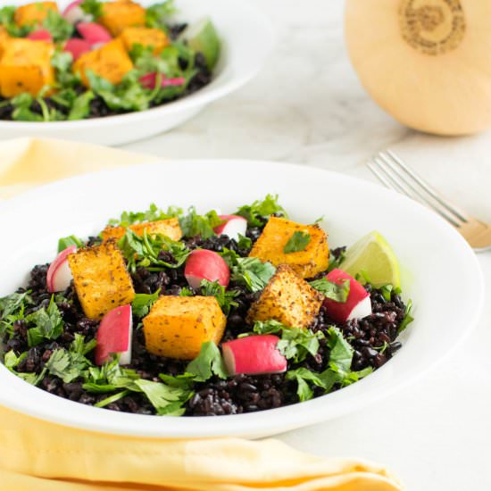 Cajun Squash Black Rice Salad