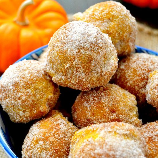 Maple Pumpkin Donut Holes