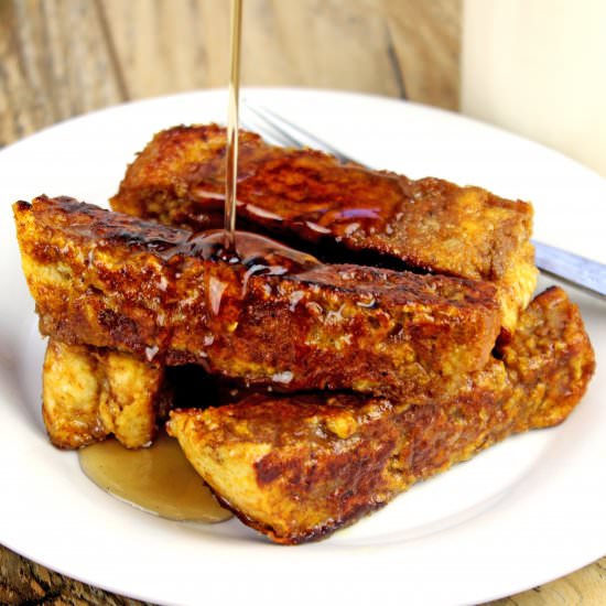 Brûléed Pumpkin French Toast Sticks
