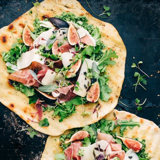 Flatbread with Sage & Arugula Pesto