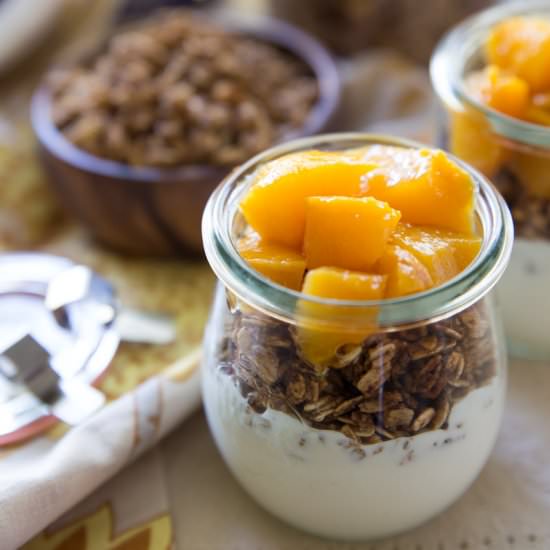 Peaches and Cream Parfait