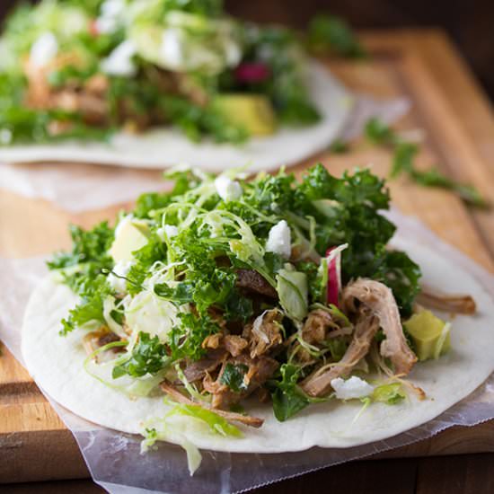 Maple Pork Tacos with Kale Slaw