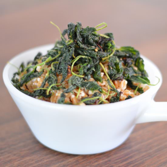 Stinging Nettles Sautéed in Brown Butter