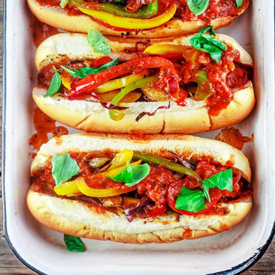 Italian Sausage and Peppers Hoagies