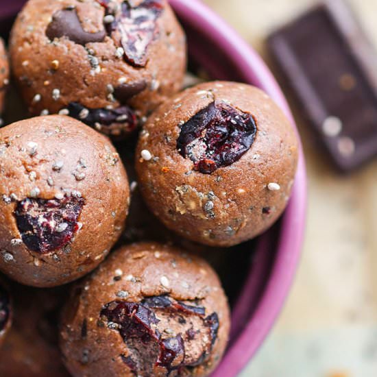 Double Chocolate Cherry Chia Balls