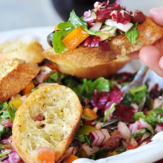 Upside Down Vegan Bruschetta