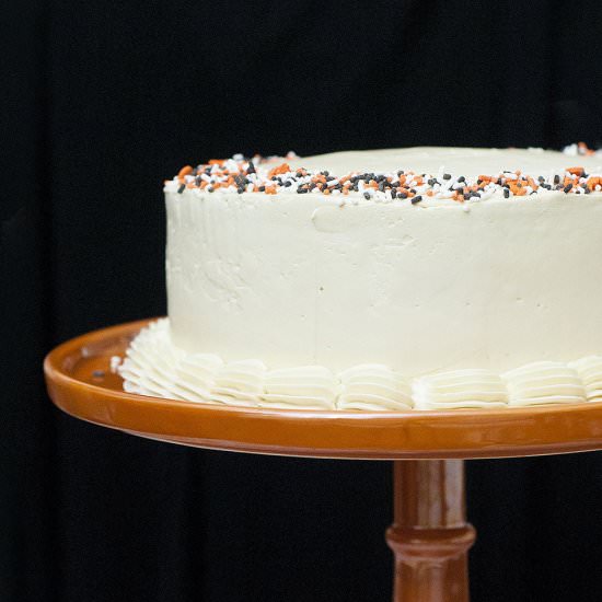 Pumpkin Cake with Caramel Frosting