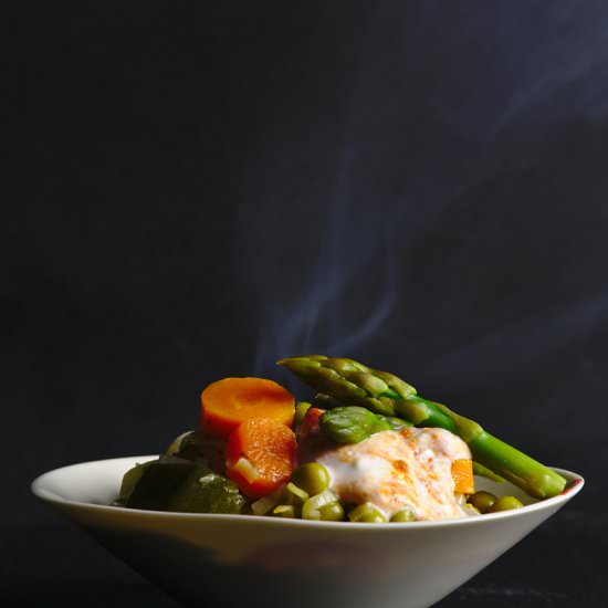 Vegetable Stew with Cottage Cheese