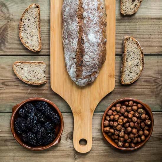 Roasted Hazelnut and Prune Bread