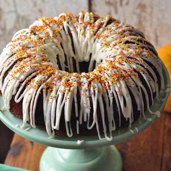 Pumpkin Bundt Cake with Cream Cheese Icing