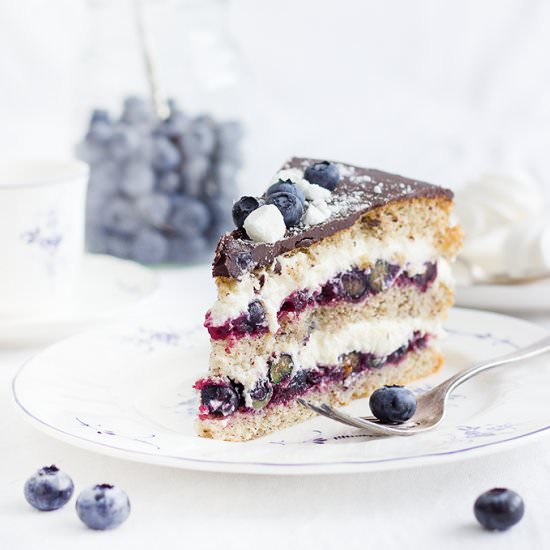 Blueberry Cream Cake