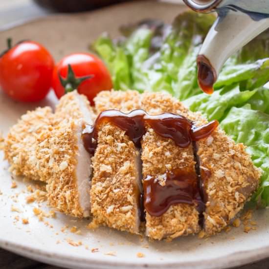 Baked Tonkatsu Panko Crumbed Pork