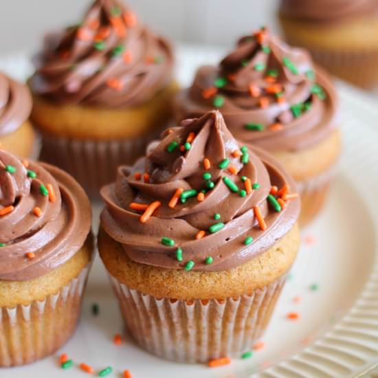 Pumpkin Cupcakes with Nutella