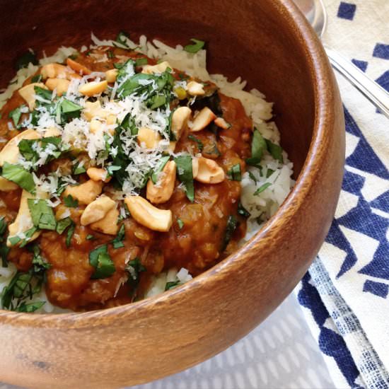 Red Lentil Coconut Curry (Vegan)