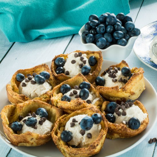 Cannoli Stuffed French Toast Cups