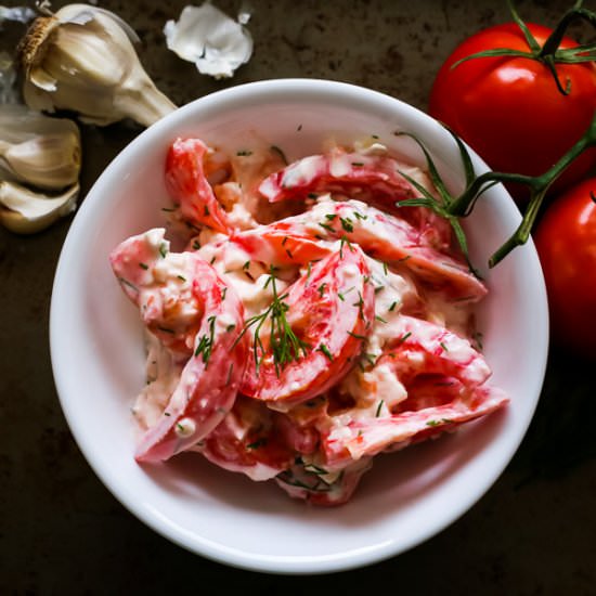 Tomato Salad with Greek Yogurt