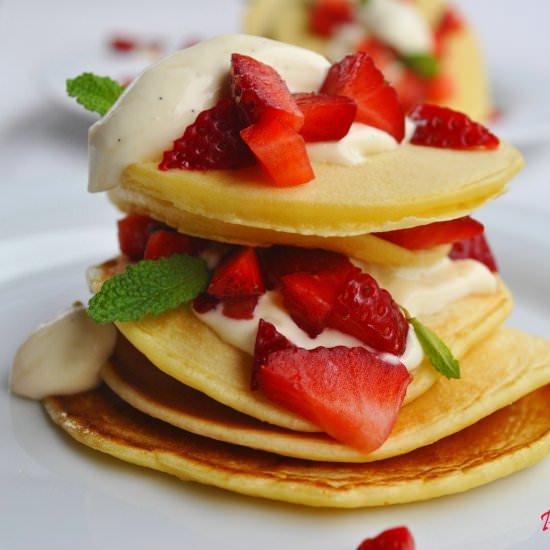 Pancakes with Crème Fraiche