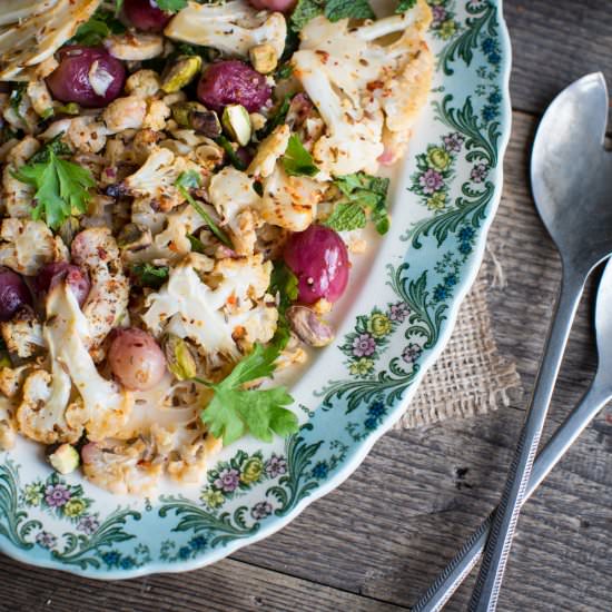 Roasted Cauliflower and Grape Salad