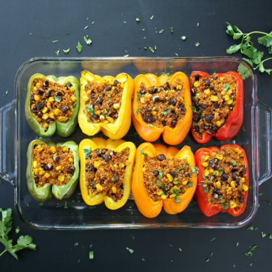 Mexican Quinoa Stuffed Peppers