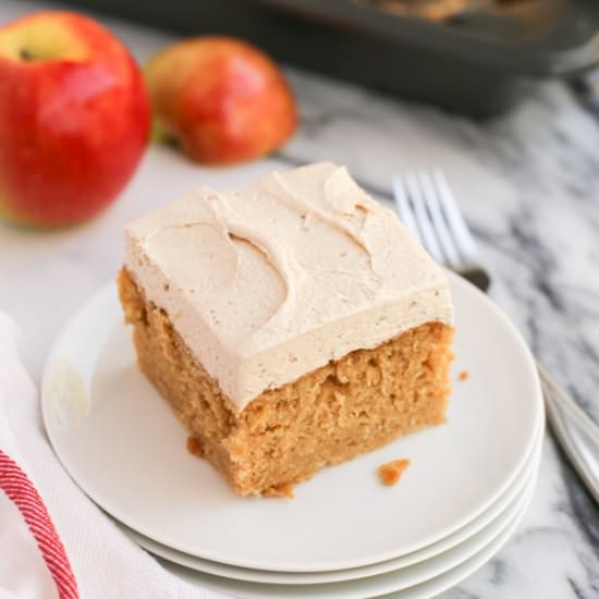 Apple Cake with Fluffy Brown Sugar