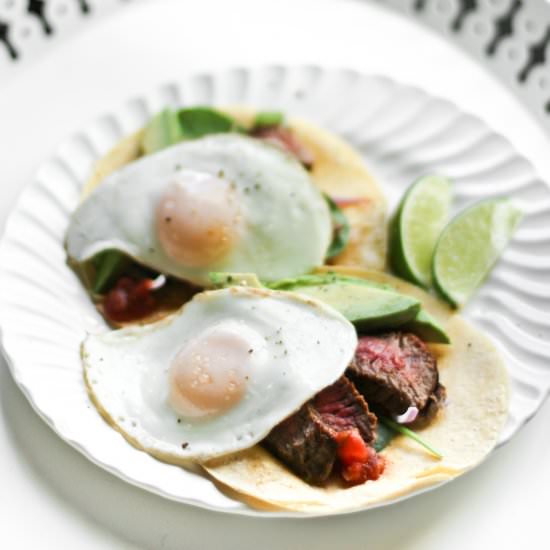 Steak and Egg Tacos