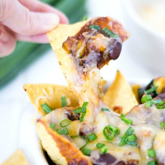 Vegetarian Chili Nachos