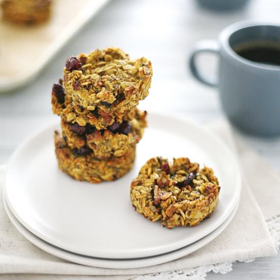 Pumpkin Spice Breakfast Cookies