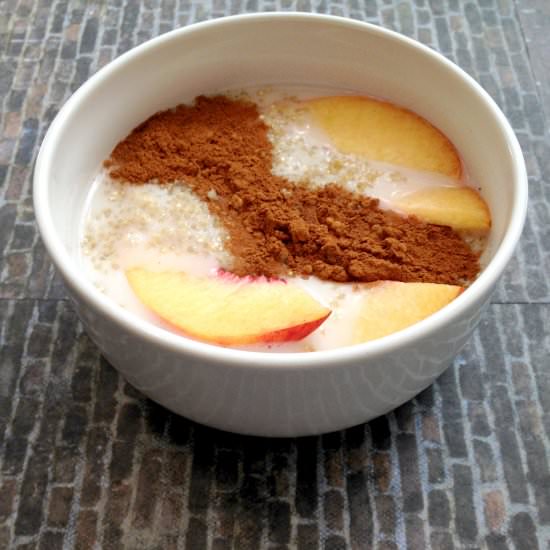 Overnight Peaches and Cream Quinoa