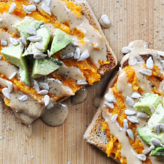 Vegan Sweet Potato & Avocado Toast