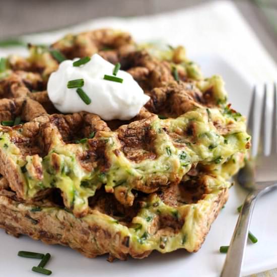 Courgette Fritter Waffles