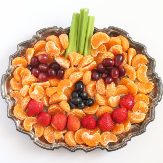 Jack-O-Lantern Fruit Plate