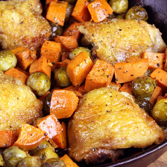 One Pot Rosemary Chicken & Veggies