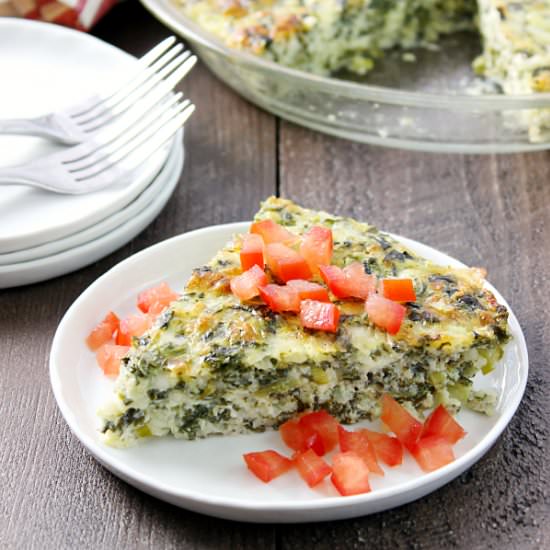 Crustless Spinach Quiche