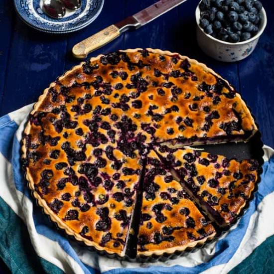 Blueberry and Almond Tart