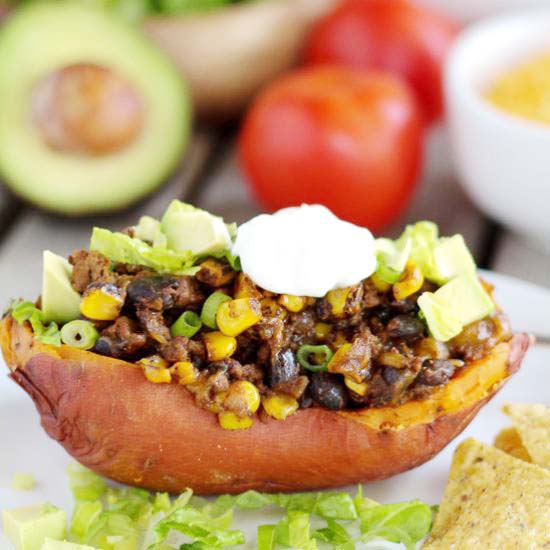 Taco Stuffed Potatoes