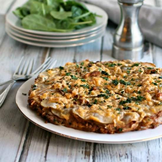 Potato, Chorizo and Bean Bake