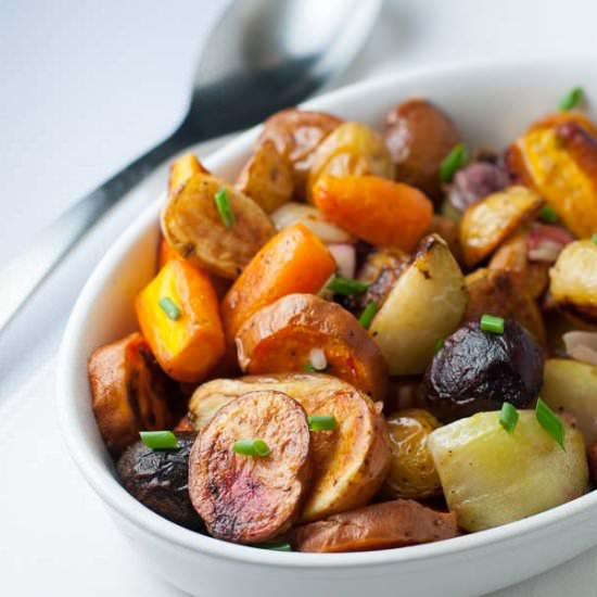 Apple Cider Roasted Root Vegetables