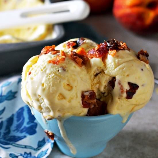 Hickory Peach Ice Cream