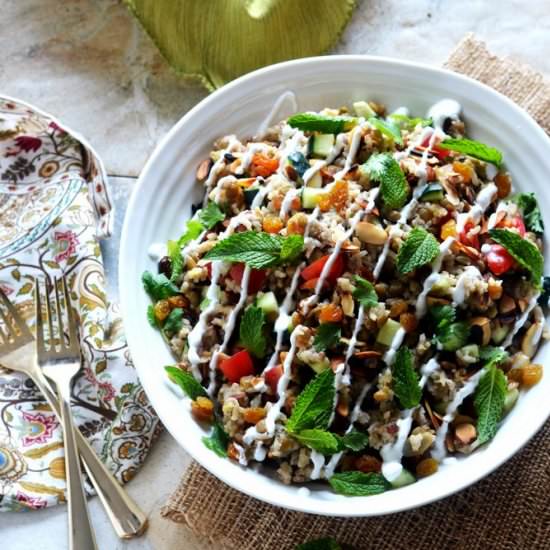 Indian Spiced Rice & Lentil Salad