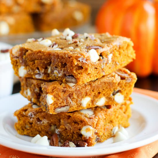 Pumpkin Blondies