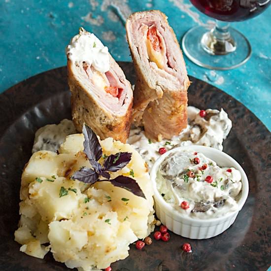 Veal Rolls with Smoked Cheese