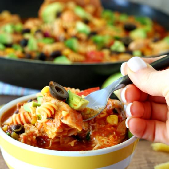 Mexican Chicken Pasta Skillet Meal