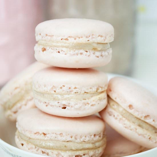 Strawberry Milk Macarons + Chocolate