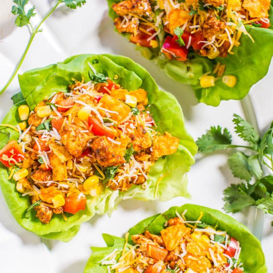 Chicken Tortilla Lettuce Wraps