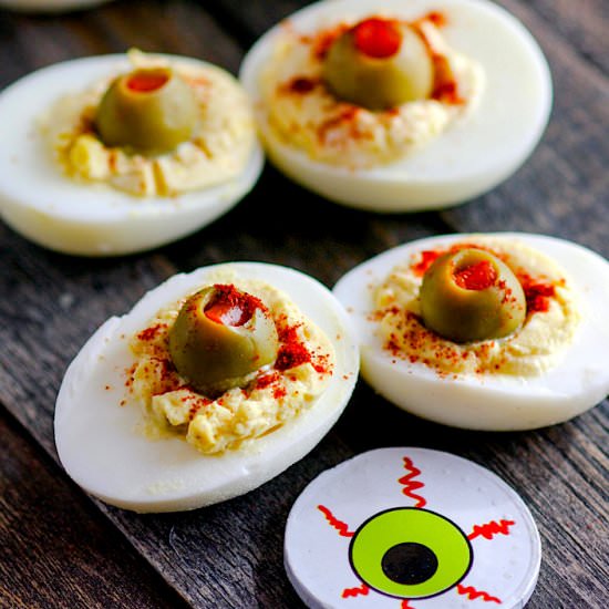 Blood Shot Deviled Egg Eyeballs