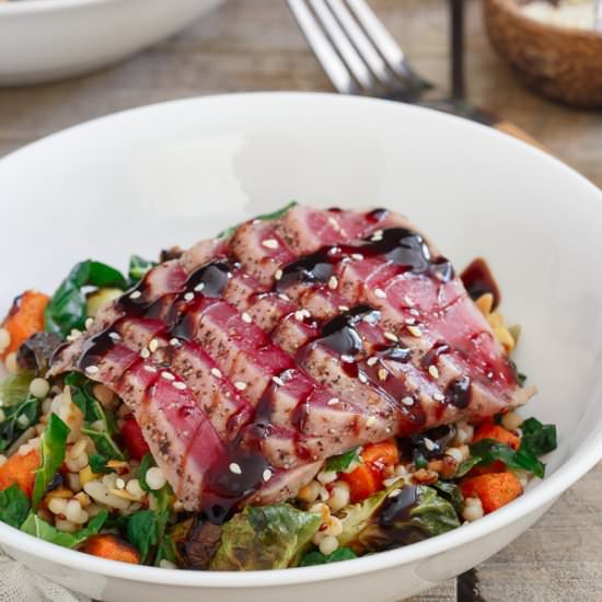 Ahi Tuna with Vegetable Couscous