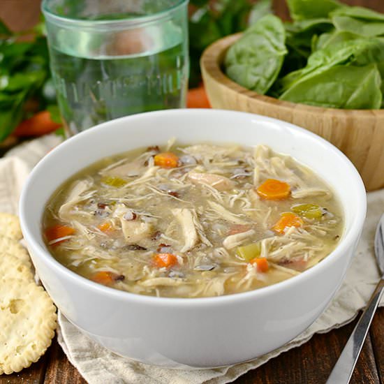 Crock Pot Chicken and Wild Rice Soup