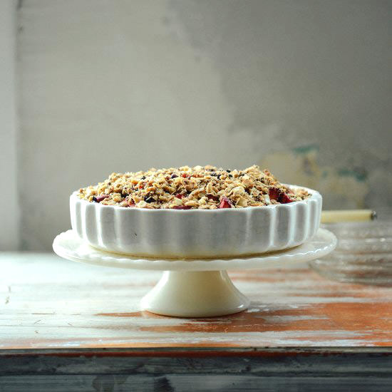 Peach Blueberry Crumble Tart
