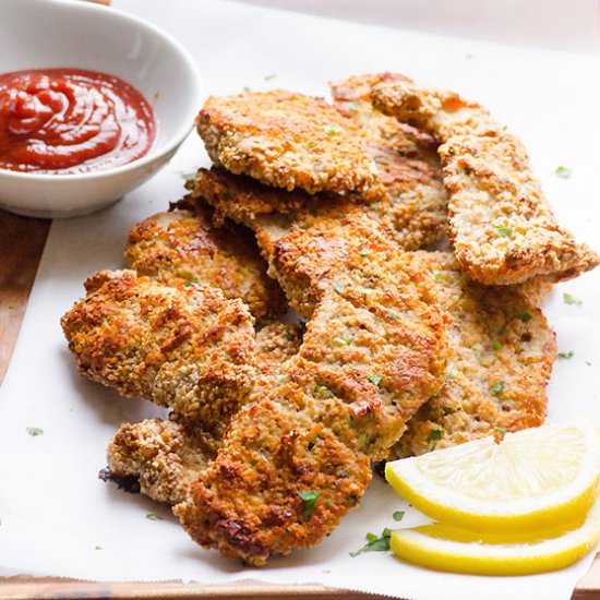 Baked Almond Chicken Strips