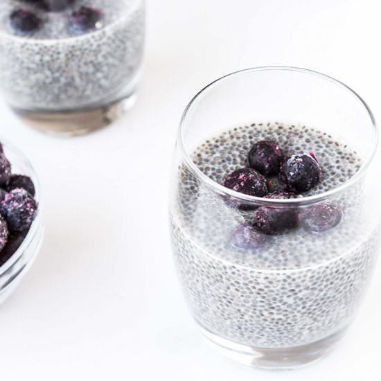 Vanilla Blueberry Chia Pudding